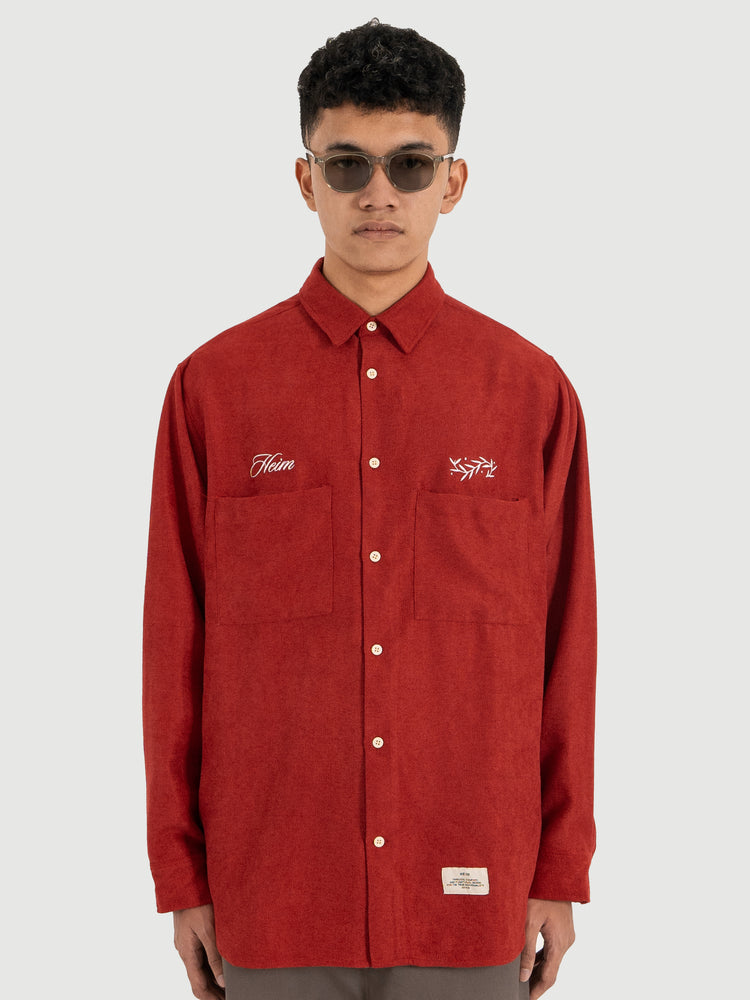 Classic Oversized Red Shirt