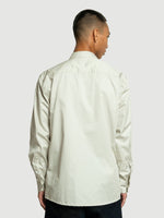Common Collarless Off White Shirt