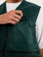 Green Corduroy Tactical Vest