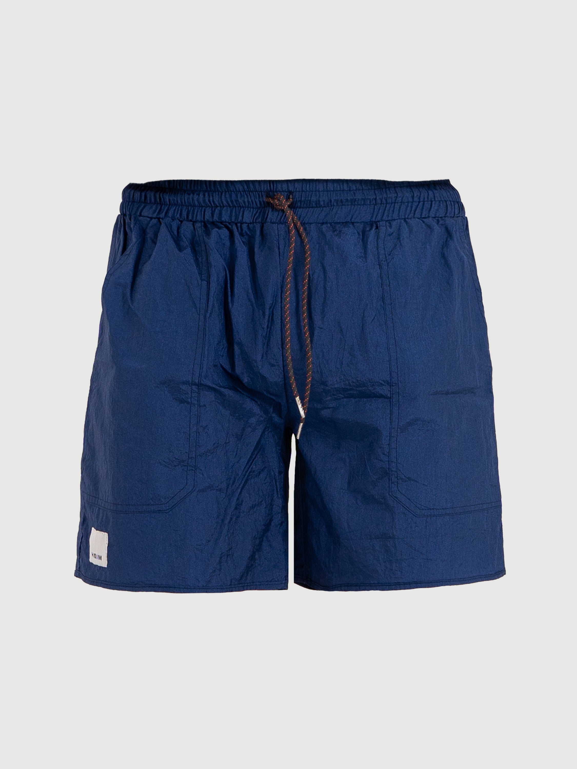Relaxed Blue Nylon Shorts