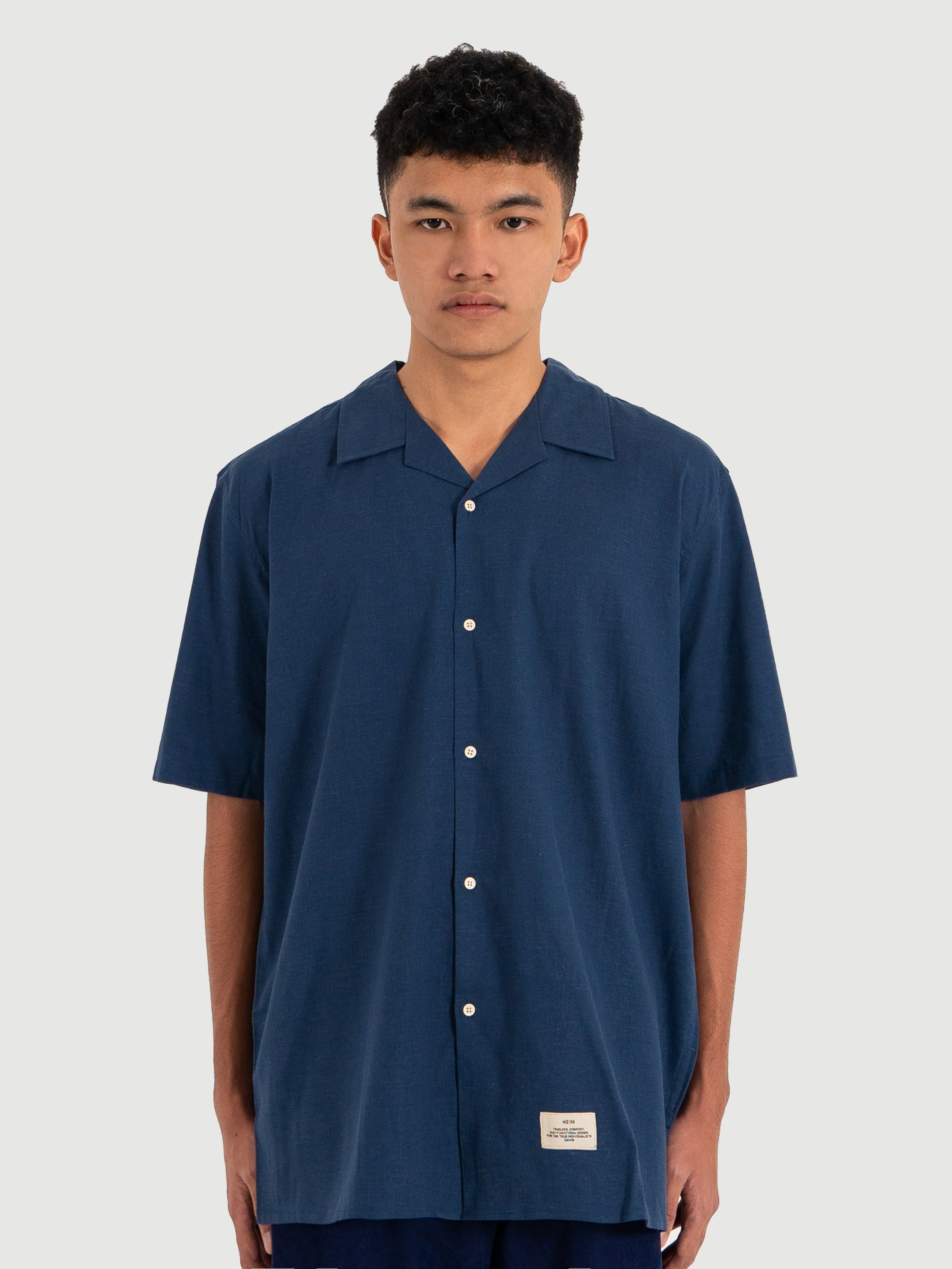 Easy Navy Linen Shirt